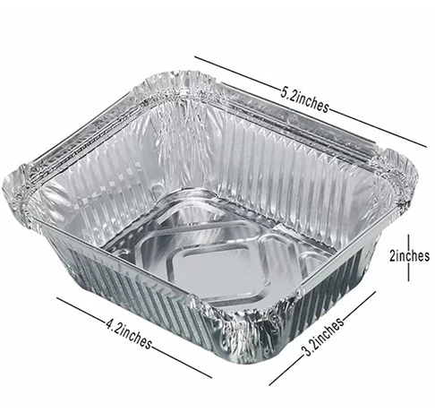 Aluminium Silver Foil Container, Food Container, Food Box, Lunch Box of 450ml, Food Storage Disposable Containers with Lid for Kitchen (Pack of 10Pcs).. 