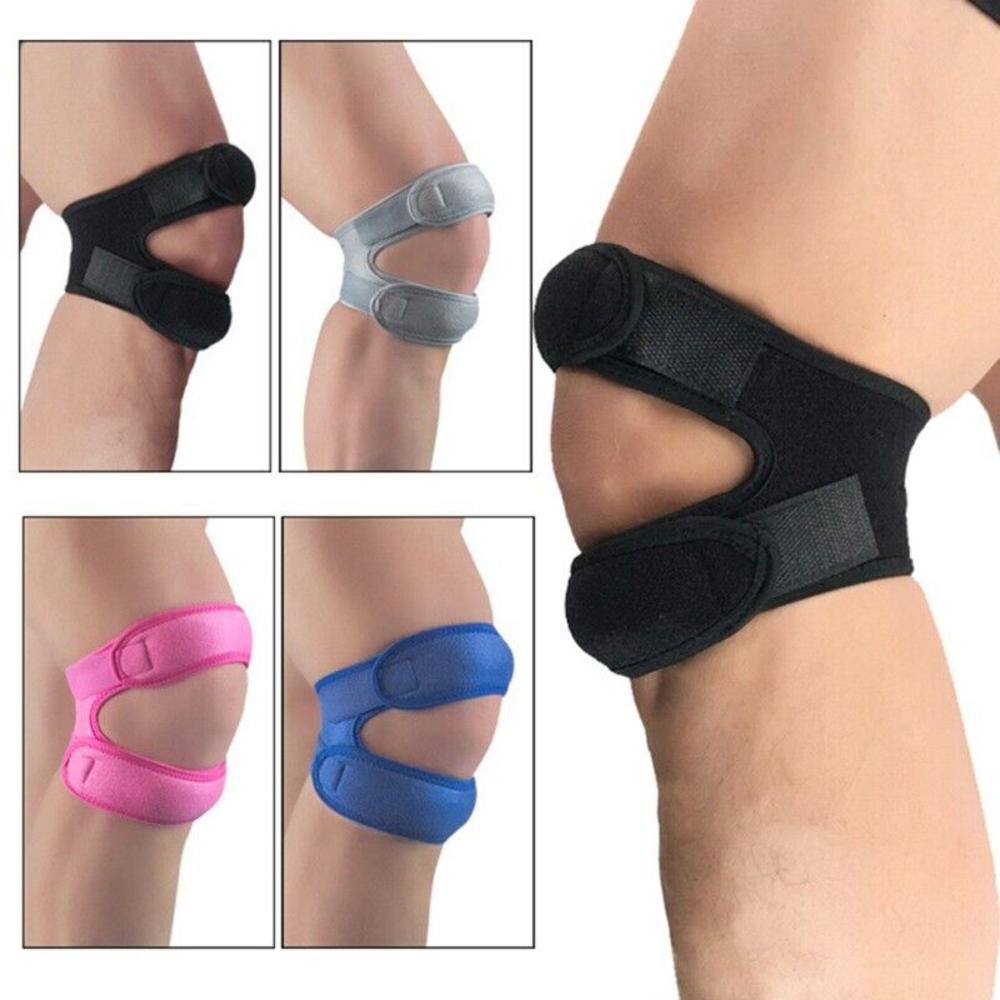 Neoprene Knee brace support Comfortable Elastic Adjustable Patella stabilizer One size f Breathable Wrap strap for Sports Fitness Rehabilitation Running Joint stability. 