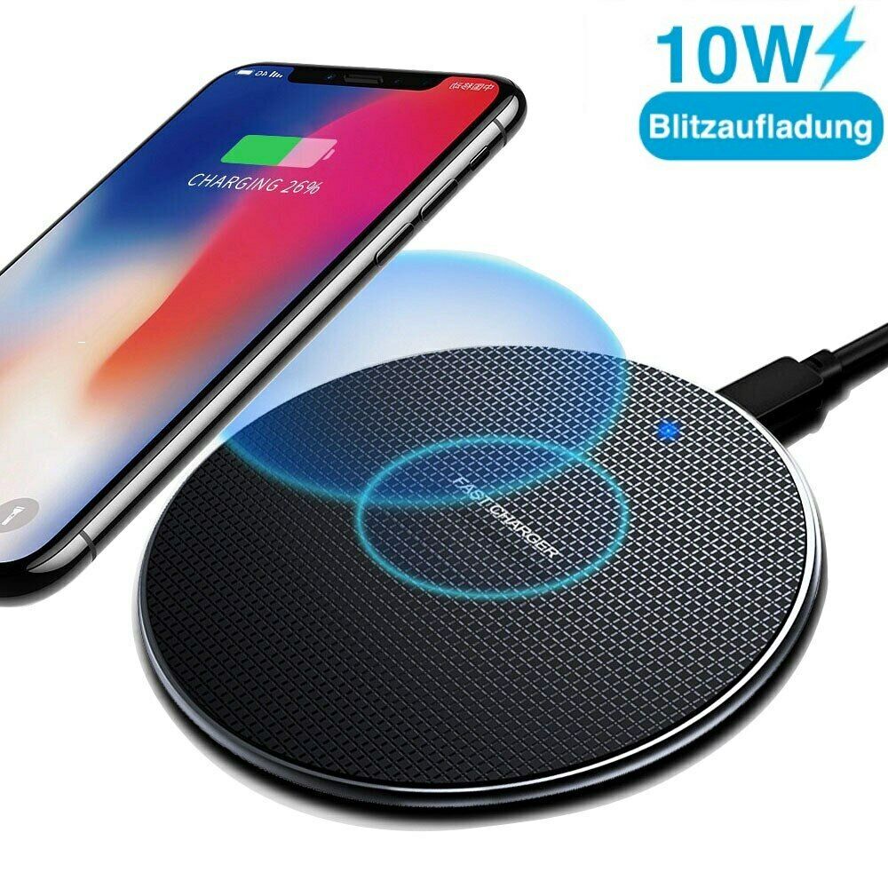 10W Qi Wireless Charger Inductive Fast Charging Dock Station With