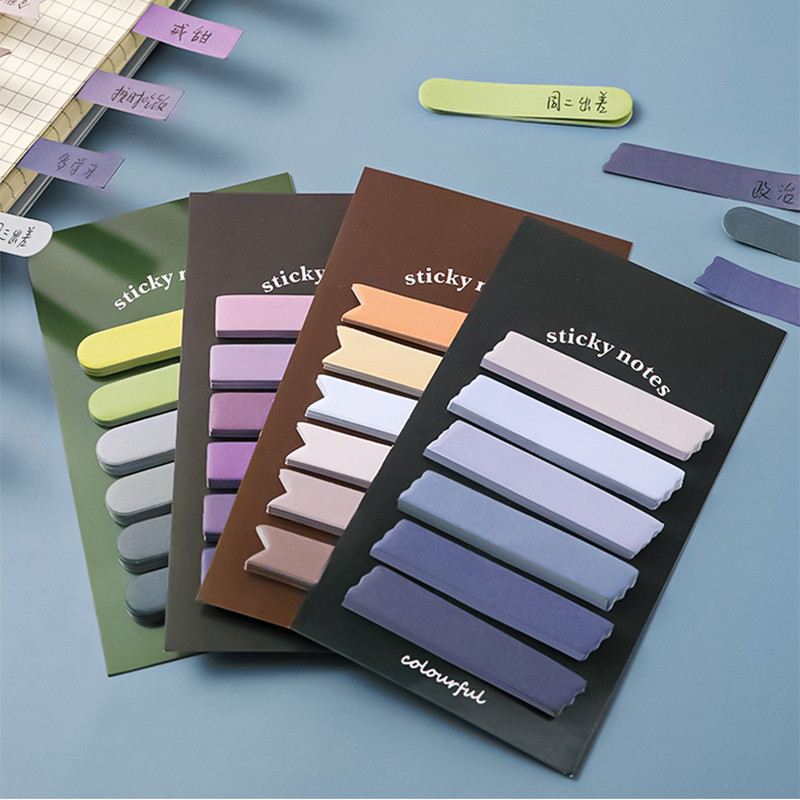 Panda Online 120 Sheets 6 Colors Morandi Gradient Color Sticky Notes Set Memo Pad Lable Sticker Bookmarks Notepad Sticky Index. 