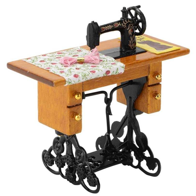 Doll house sewing m hine 1:12 Dollhouse Fashion old Fairy Home Life Scene Educational cessories ft for children rls