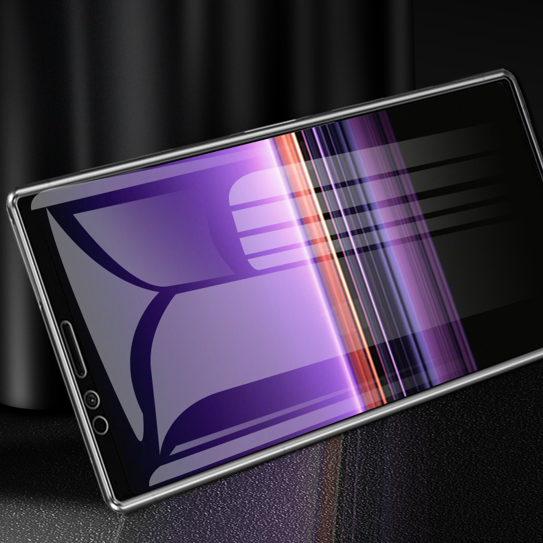 Biruiqu 2Pcs For Sony Xperia 5 9H 2.5D Full Cover Tempered Glass Screen Protector Film Black. 