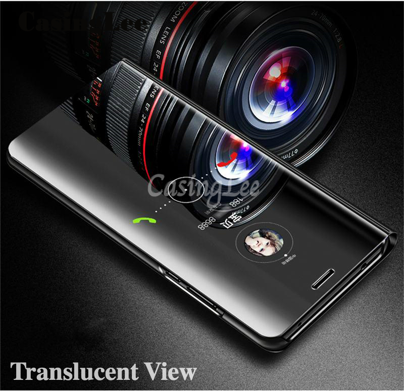 Casinglee For Samsung Galaxy A73 Phone Case Smart View Cosmetic Mirror Cases Back Flip Cover for Samsung A73 Back Cover. 