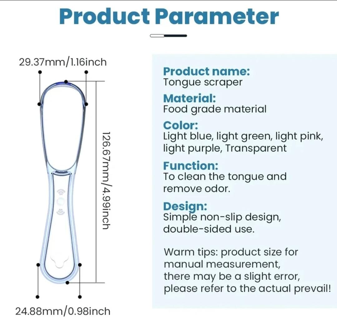 Tongue Cleaner Tongue Cleaning Scraper Reusable Tool Oral Care Hygiene Scraper Cleaning Multicolor Oral Tongue Brush Tongue Cleaners Adult Tongue Coating Cleaning Scraping Off Breath Tongue Cleaning Scraper Food Grade PP Material. 