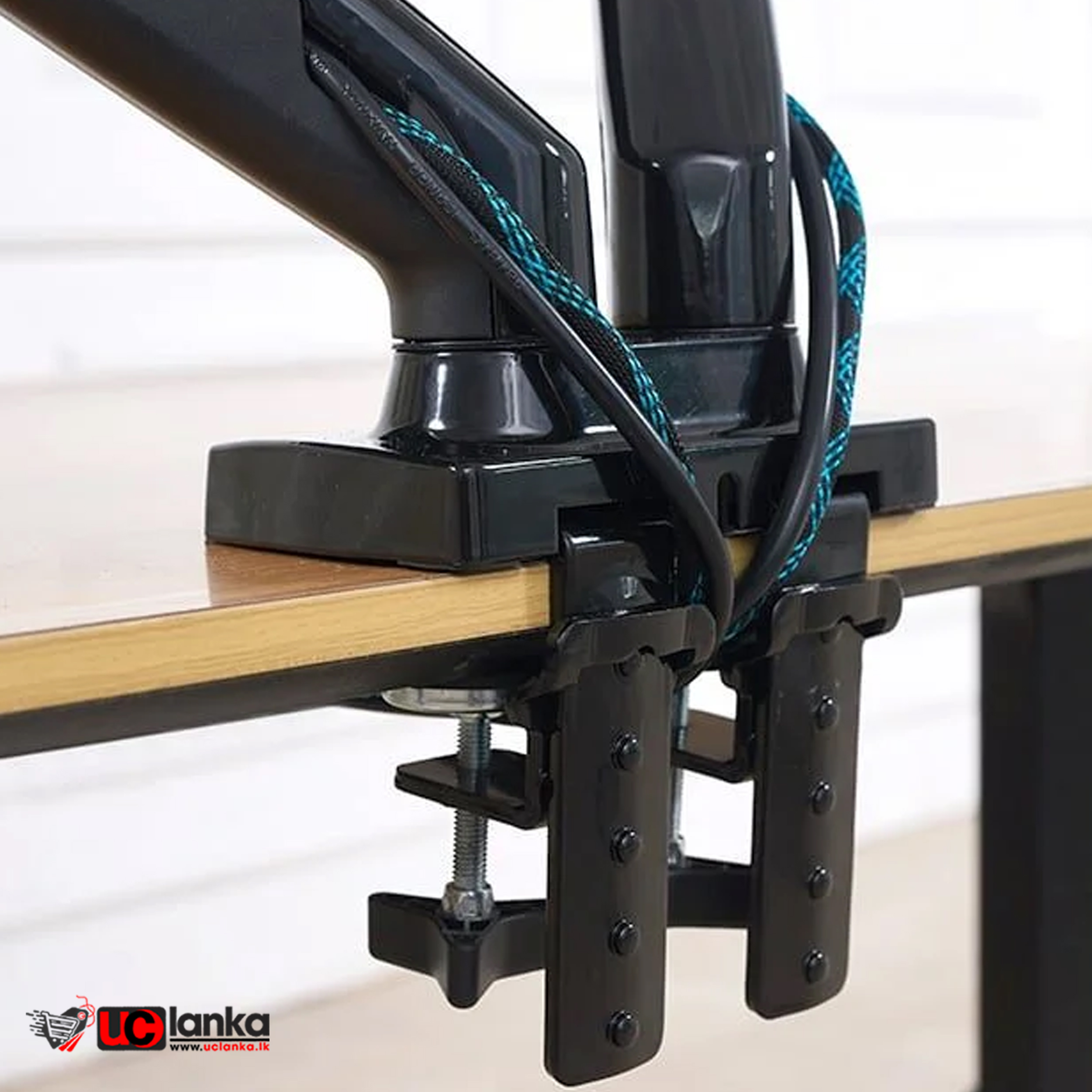 NB F160 Dual Monitor Arm Gas Spring 360 Degree Desktop 17"-30" Ergonomic Dual Arm Monitor Mount Bracket. 