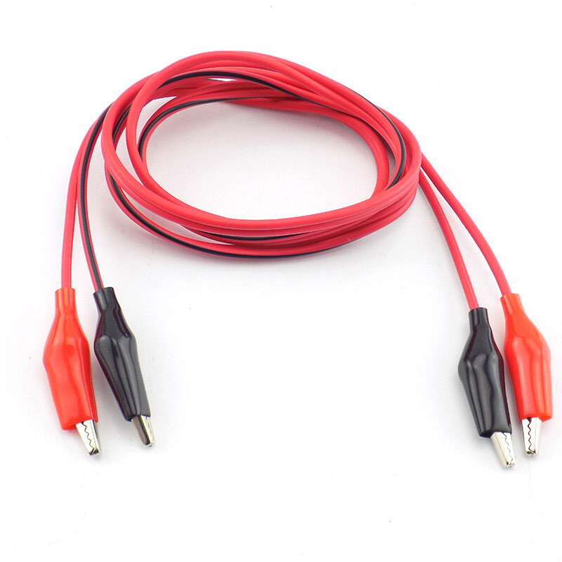 【FOOT SOFA】1M Alligator Clips Test Lead Double Head Crocodile Clip Roach Electrical DIY Clip Test Lead Jumper Wire Clips Crocodile Cable. 
