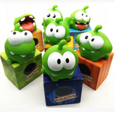 【World Supermarket 2021】Hot1Pcs Rope Frog Vinyl Rubber Android Games Cut Rope OM NOM Candy Gulping Monster Toys Figure Sound For baby kids. 