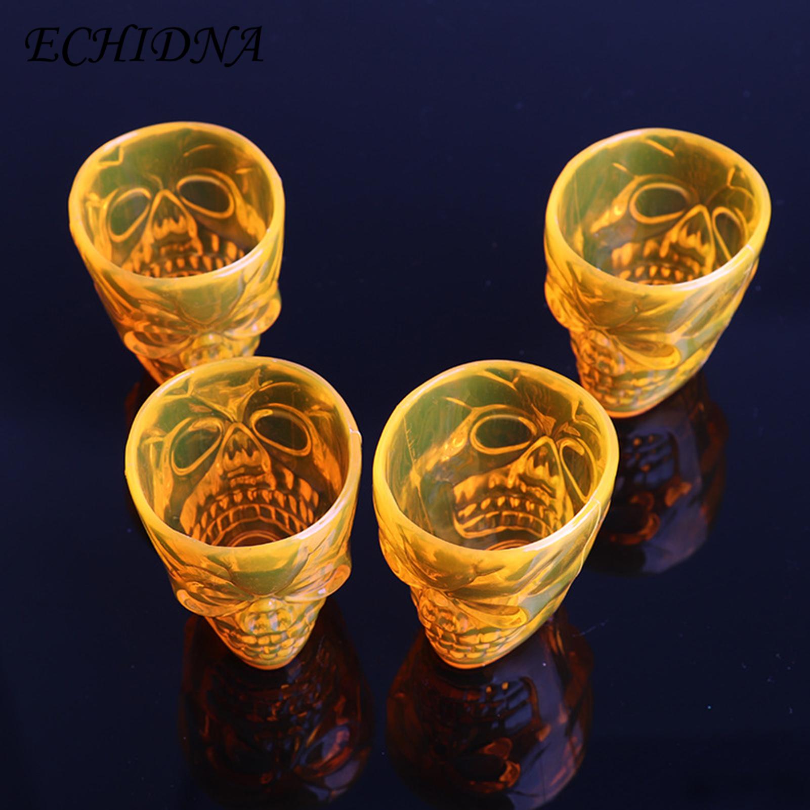 Halloween Beverage Cup Halloween Skull Water Cup Set 4pcs Exquisite Drinkware for Home Festive Decoration Halloween Skull Cup. 