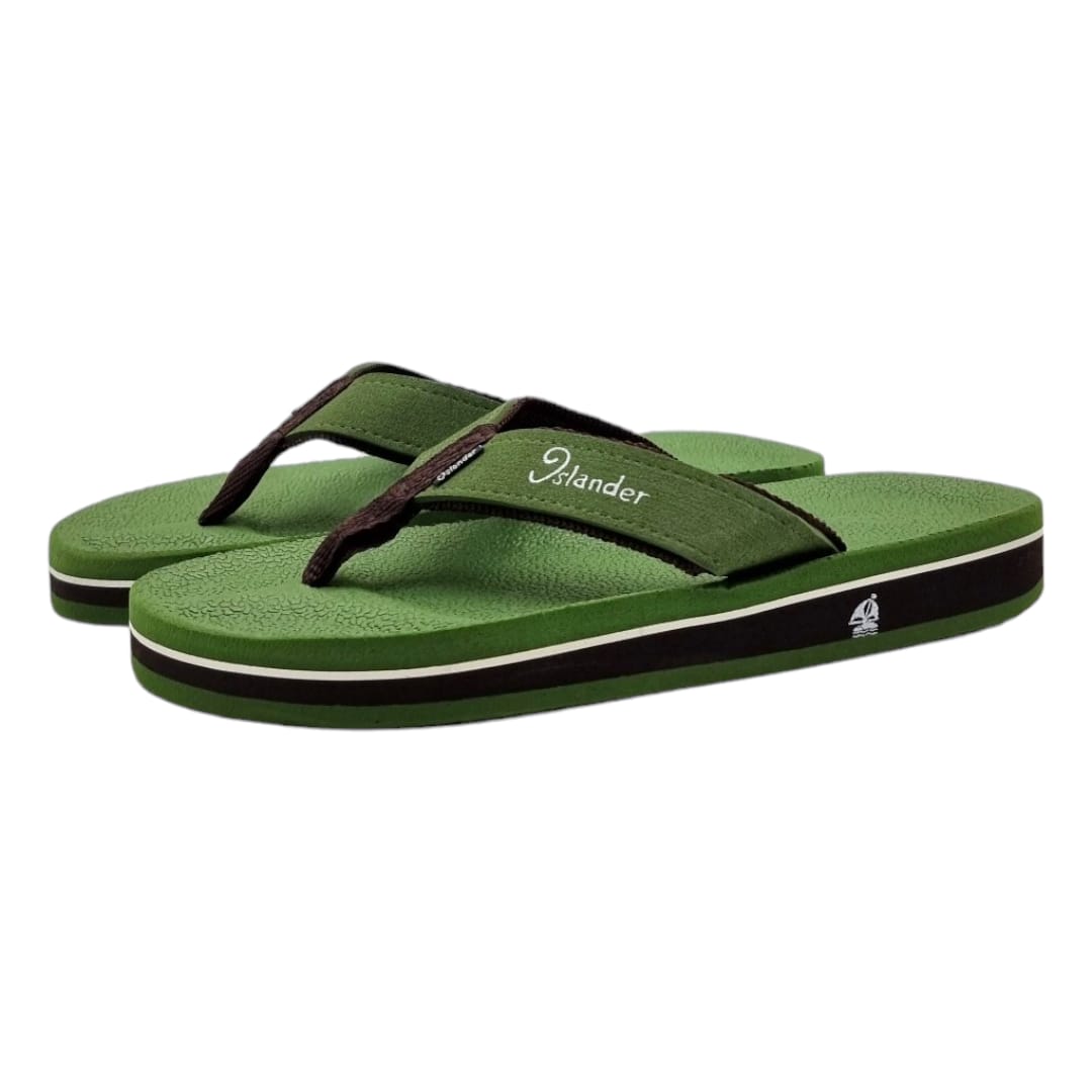 Islander 'Green/Brown' Men's non-slip rubber soles authentic and