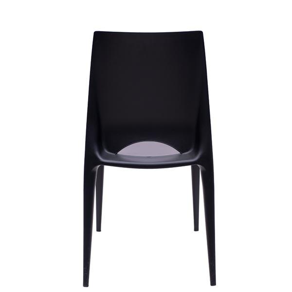 Plastic Black Square Dining Chair. 