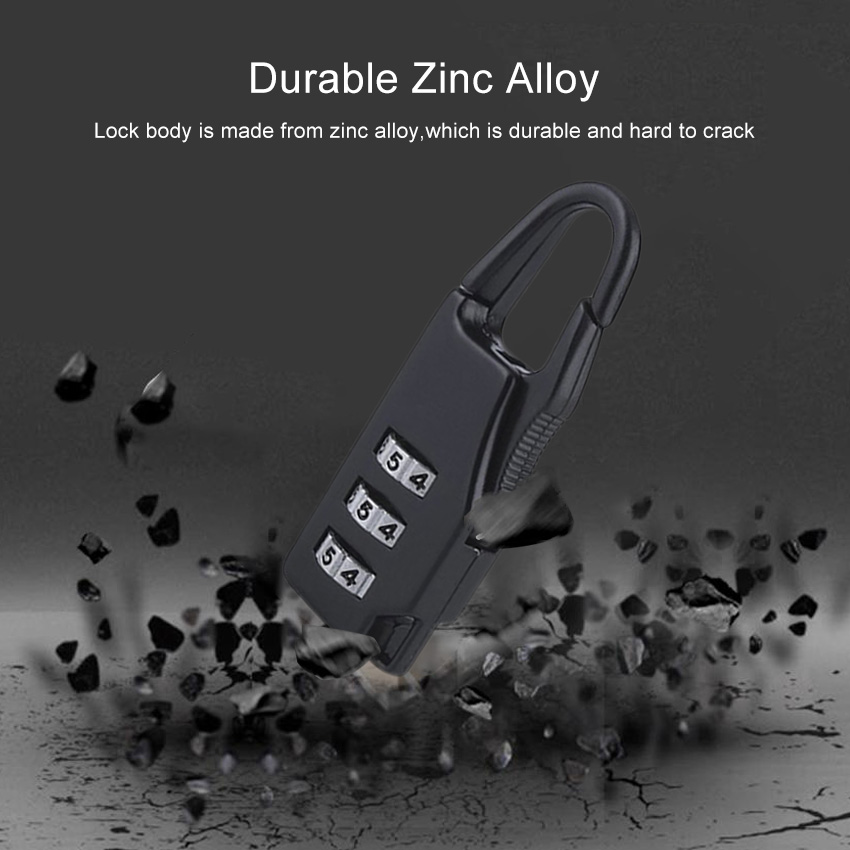 LouisWill Coded Lock Bag Luggage Travel Anti-theft Security Digit Code Lock Password Lock Anti-rusting Waterproof Lock. 