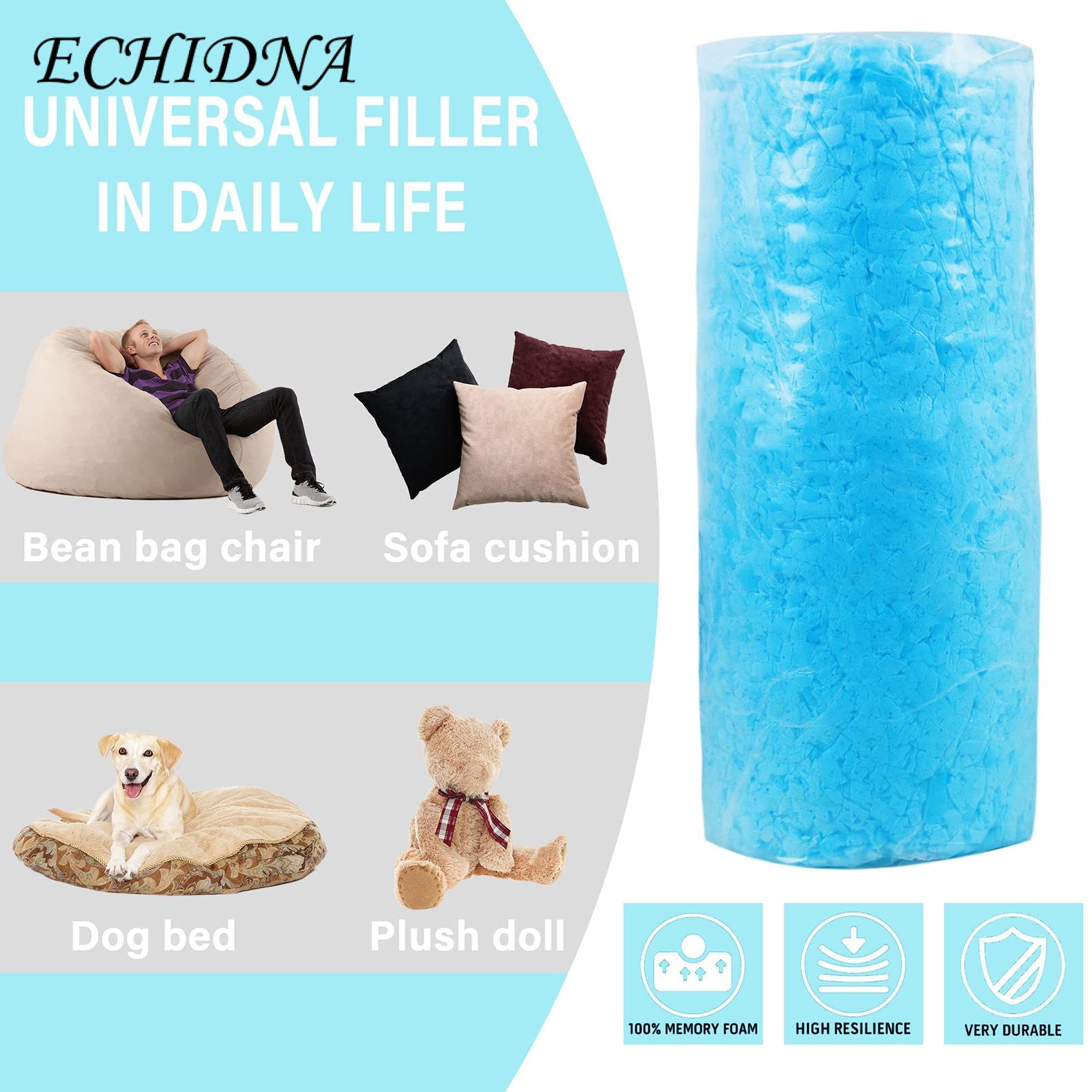 Shredded Sponge Pillow Premium Shredded Memory Foam Filling Soft Breathable Bean Bag Filler for Comfort Ideal for Couch Cushions Dog Beds Chairs Crafts 1/2kg Pillow with Temperature-regulating. 