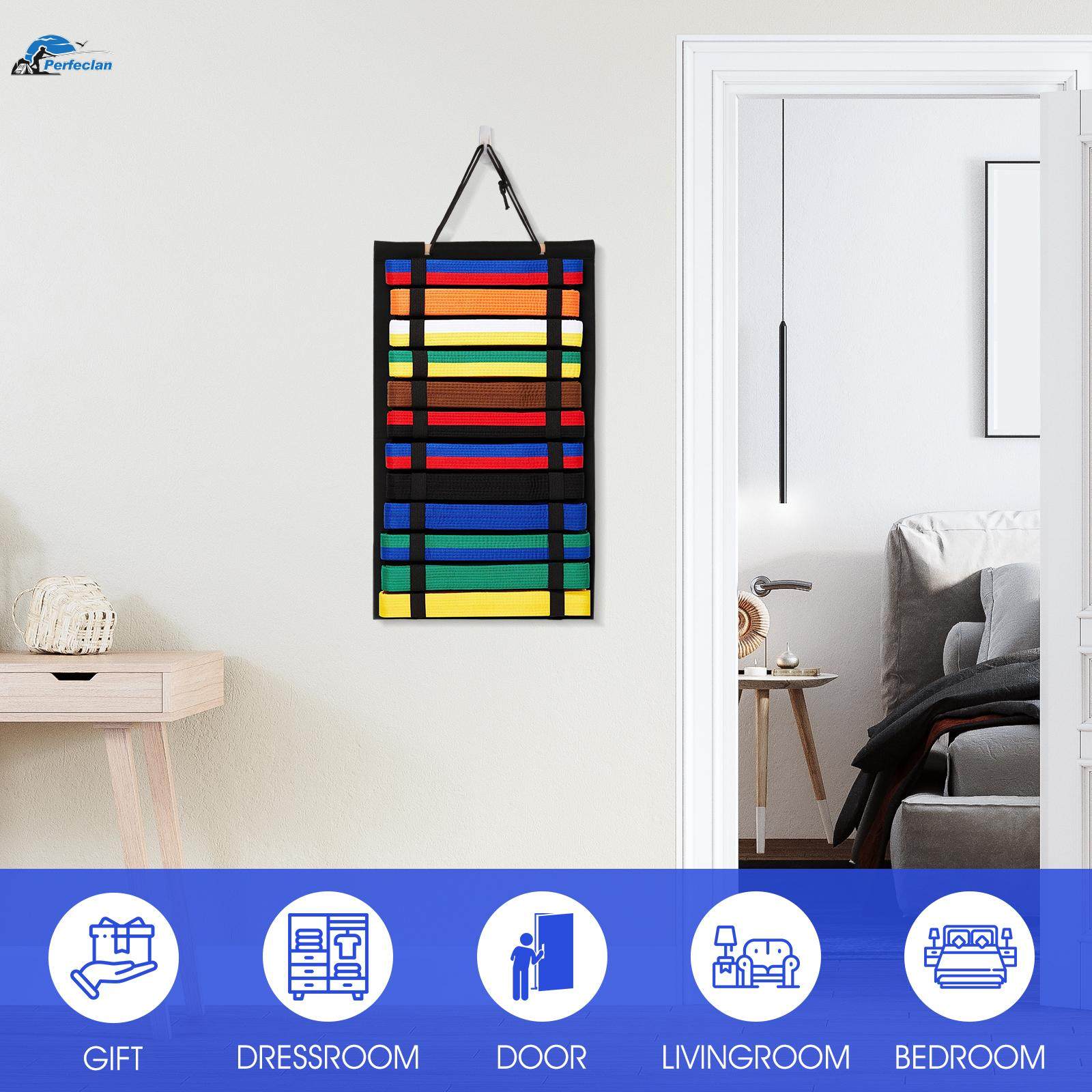 Martial Arts Belts Organizer Taekwondo Belt Display Rack Adults Holder Hanging Karate Belt