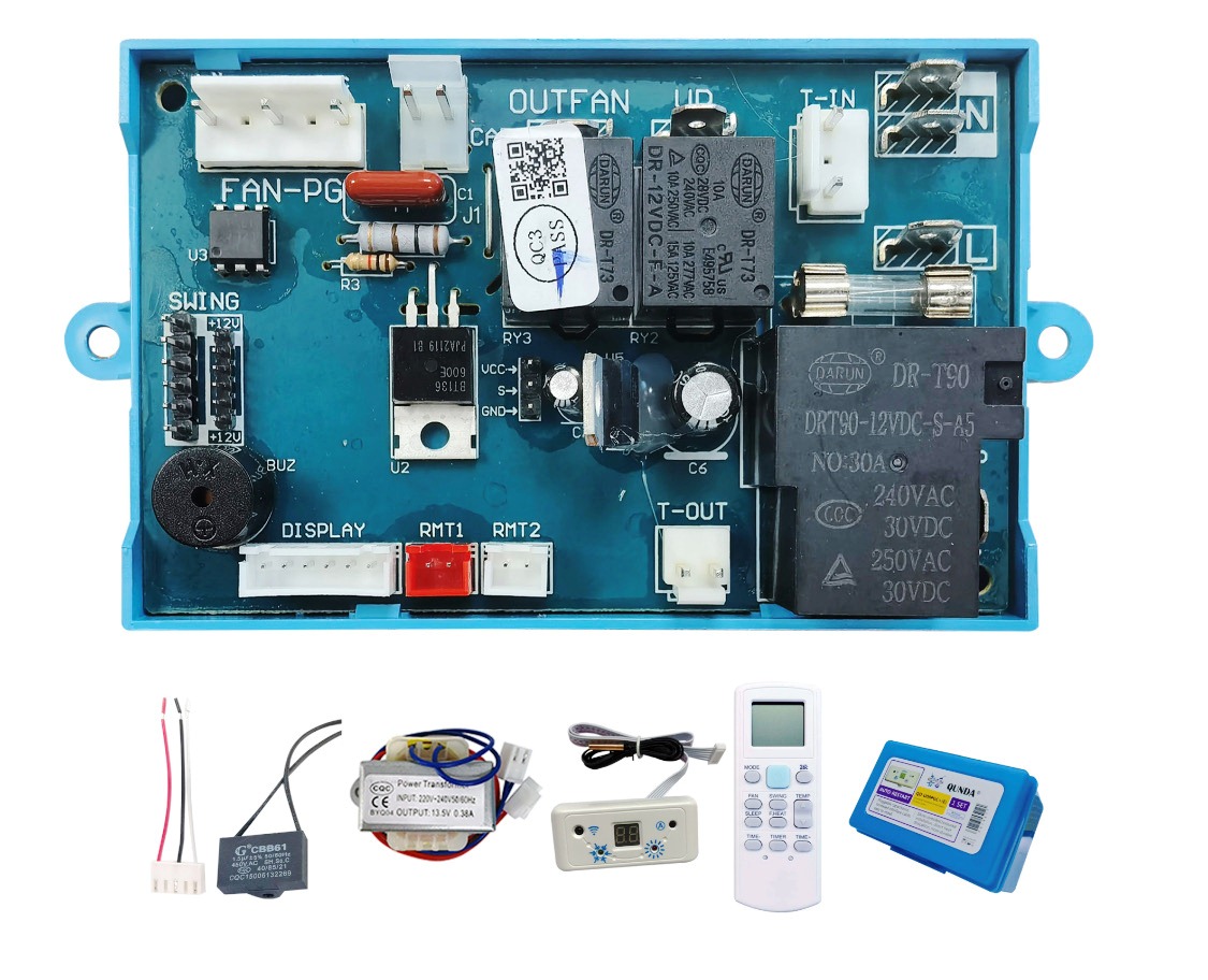 Universal Air Conditioning AC Control PCB Board with Display. 