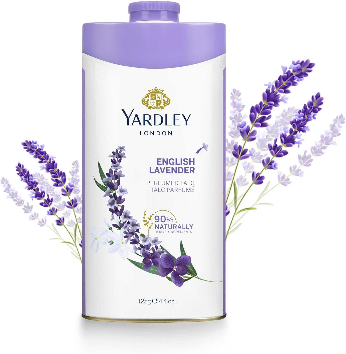 Yardley London English Lavender Perfumed Talc Body Powder, All Day Fragrance, Aromatic Freshness - 125 Gm (FROM DUBAI)