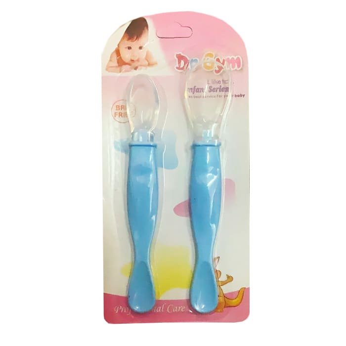 Spoon (2pcs) (JR-8006)   |Spoon 2pcs Set Silicone spoon soft and flexible spoon baby spoon set baby silicone spoon |  |Beaby|. 