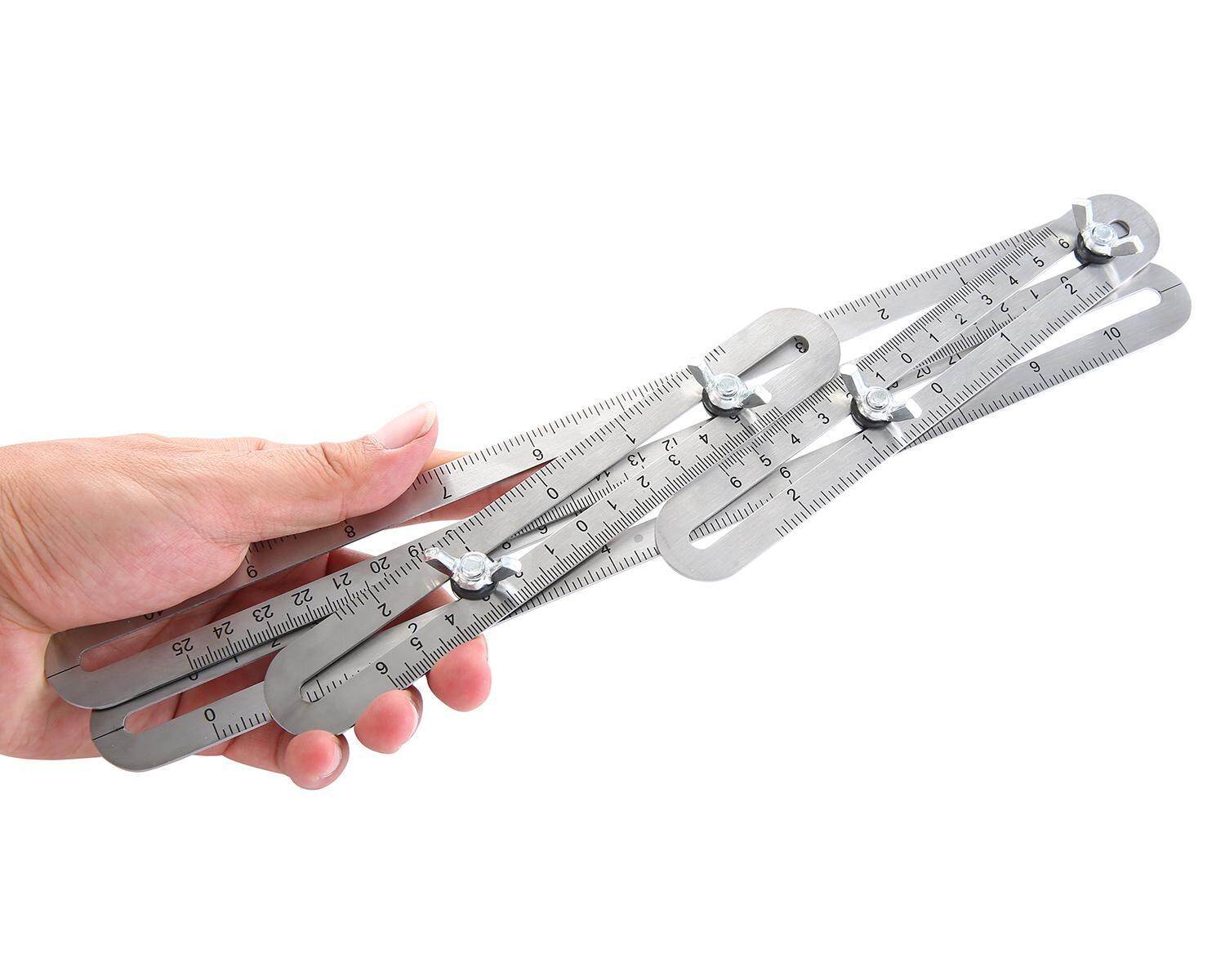 Angleizer Template Tool NiceEshop New Version Multi-Angle Stainless Steel Measuring Ruler For Builders/Craftsmen/Carpenters/Engineers(-Aluminum). 