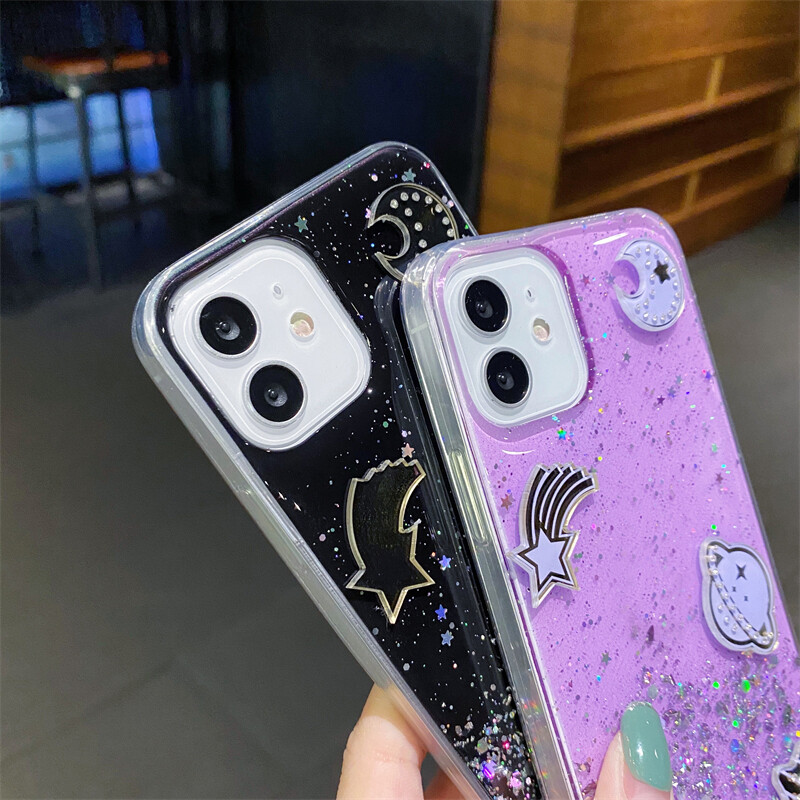 Phone case Xiaomi Poco F2 Pro Shiny Ring Case Glitter Soft Transparent Space Planet Cases For Mi Poco F2 Pro Back Cover Stars Moon Girls. 