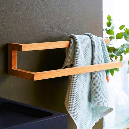 Modern wood towel rack sale