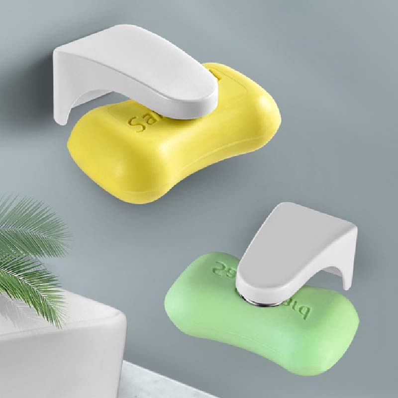 Magnetic Soap Holder Soap Dish Organizer Bathroom Accessories Wall Mounted Sponge Holder Bathroom Kitchen Storage Rack