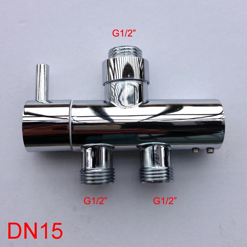 Split Style Bathroom Shower Set Diverter Water Valve wall mounted Brass ...