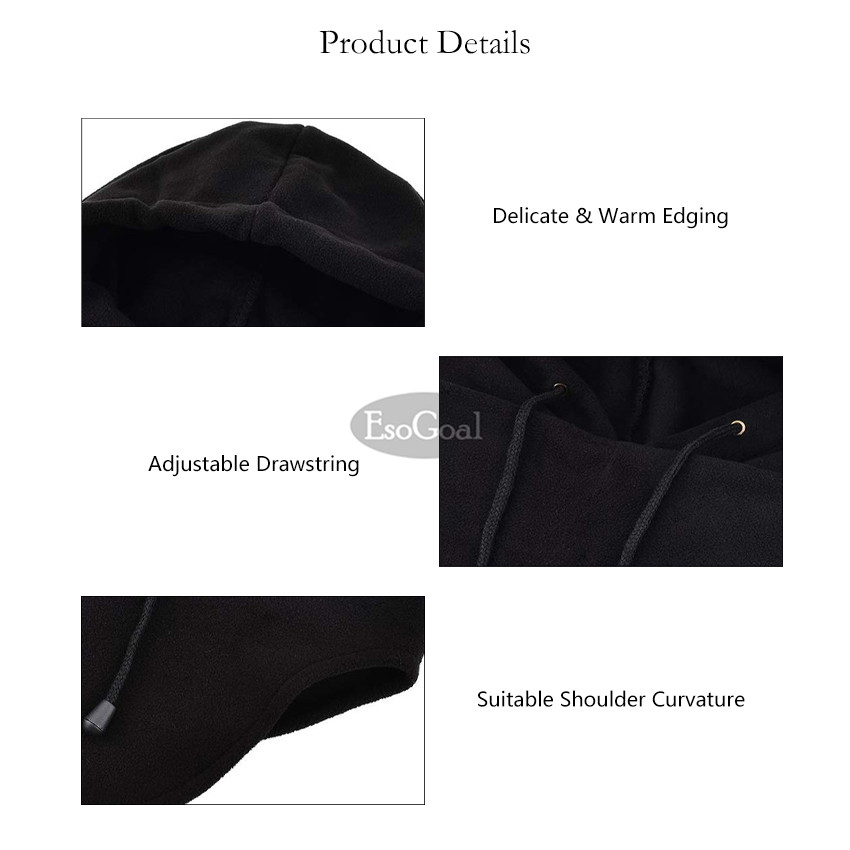 【Topnotch Store】EsoGoal Outdoor Balaclava Full Face Sports Mask (black) Sport Mask Wind-Resistant Full Face Mask Elastic Mask Neck Winter Warmer Tactical Mask for Skiing, Cycling Hiking as Christmas Gift Present. 
