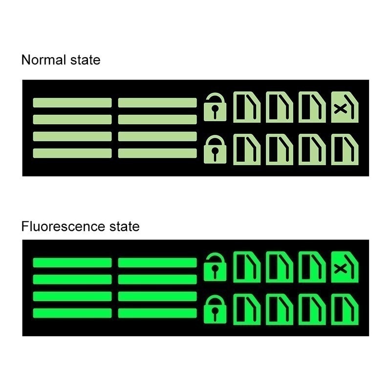 Car Window Button Luminous Sticker Lifter Switch Night Fluorescent Decals Car Interior Stickers Auto Accessories-(Green). 
