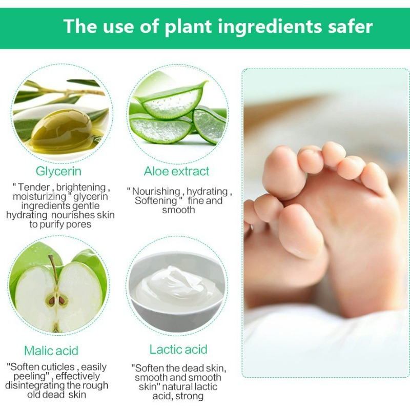 1Pair Aloe Vera Foot Mask Peeling for Legs Feet Mask Scrub Exfoliating Socks for Pedicure Anti Crack Heel Remove Skin Foot Patch. 