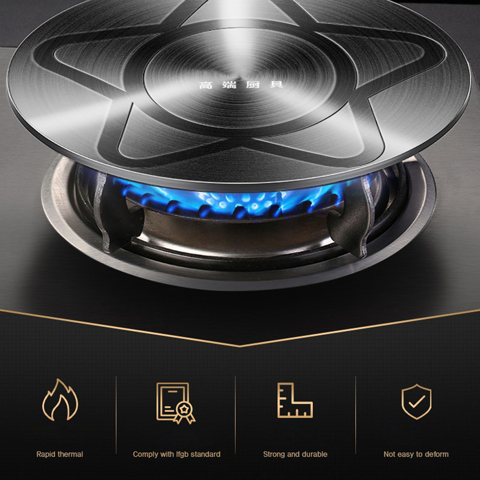 Heat Diffuser Heat Conducting Plate Withstand High Temperatures Good Thermal Conductivity 23.5cm Diameter for Gas Cooker. 
