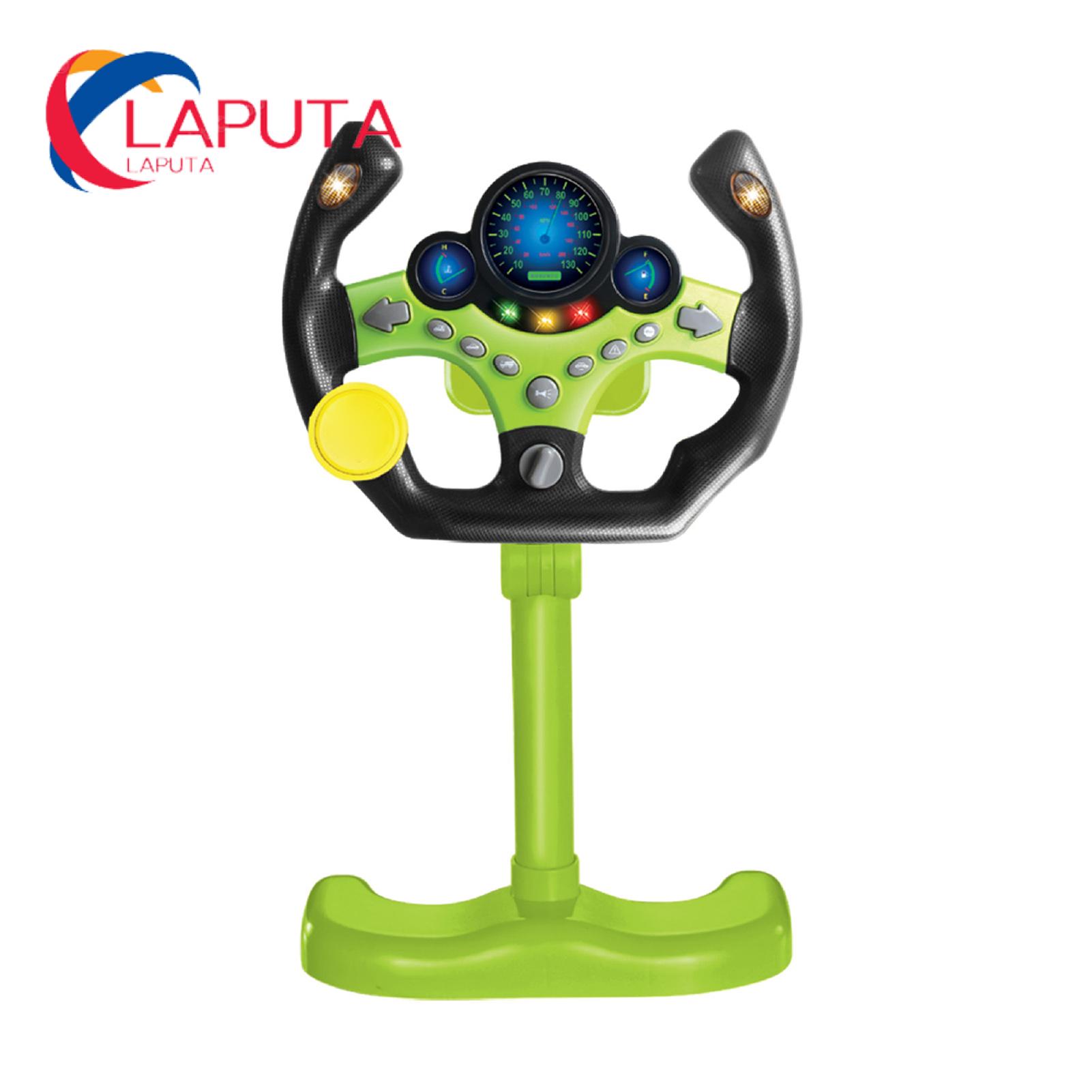 Durable Steering Wheel Simulator Kids Car Driving Toy with Music Lights Educational Steering Wheel for Toddlers Pretend Play Gift for Boys Girls Toddlers Steering Wheel Toy