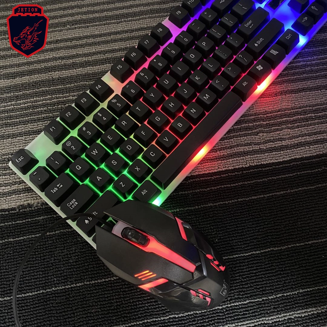 T-Wolf Tf200 Mechanical Feel RGB Gaming keyboard and Mouse Combo - High Quality Backlight LED  Gaming Keyboard Usb Ergon. 