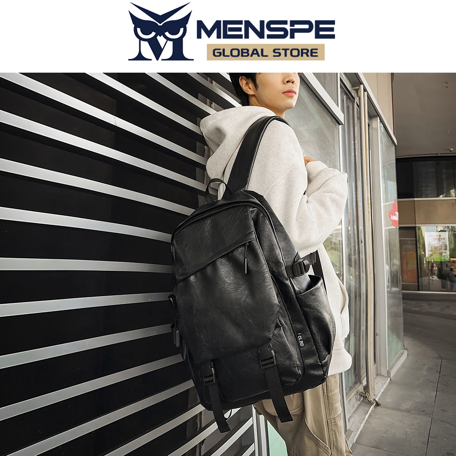 MENSPE Fashion Men’s Backpack Unisex Laptop Backpack Soft PU Backpack Business Travel Bag Waterproof Backpack Shoulder Bag College Commuting Backpack Leisure School Bag For Travel Study Business. 
