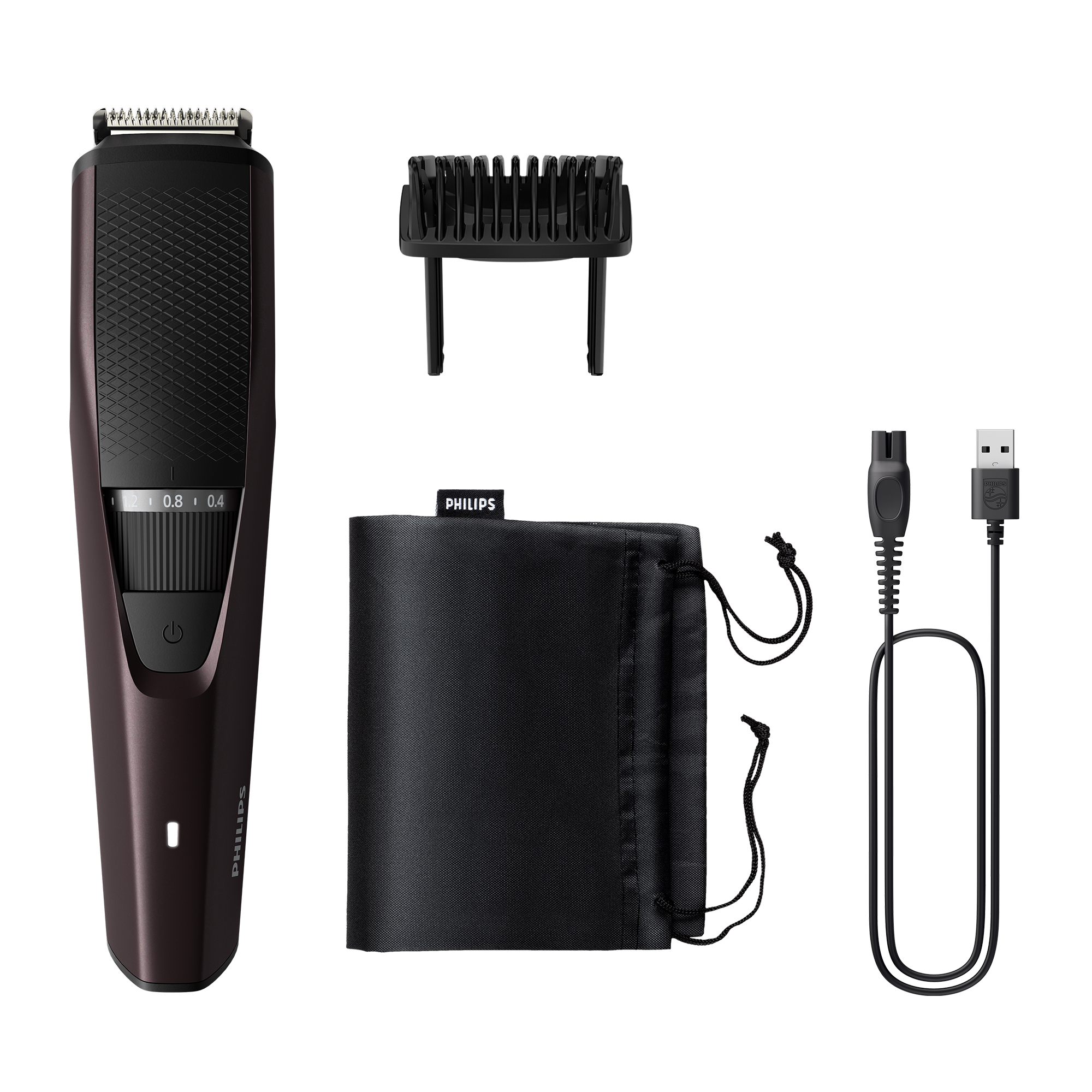 Philips Rechargeable Cordless Wet & Dry Trimmer for Beard & Moustache with 10 Length Settings for Men | 60min Runtime | 2 Year Warranty | BT3415/15