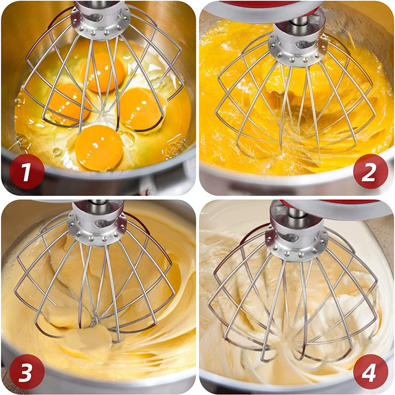 Wire Whip for Kitchenaid Stand Mixer 5QT Lift and 6QT, Whisk Attachment, Stainless Steel Egg Cream Stirrer Accessories. 