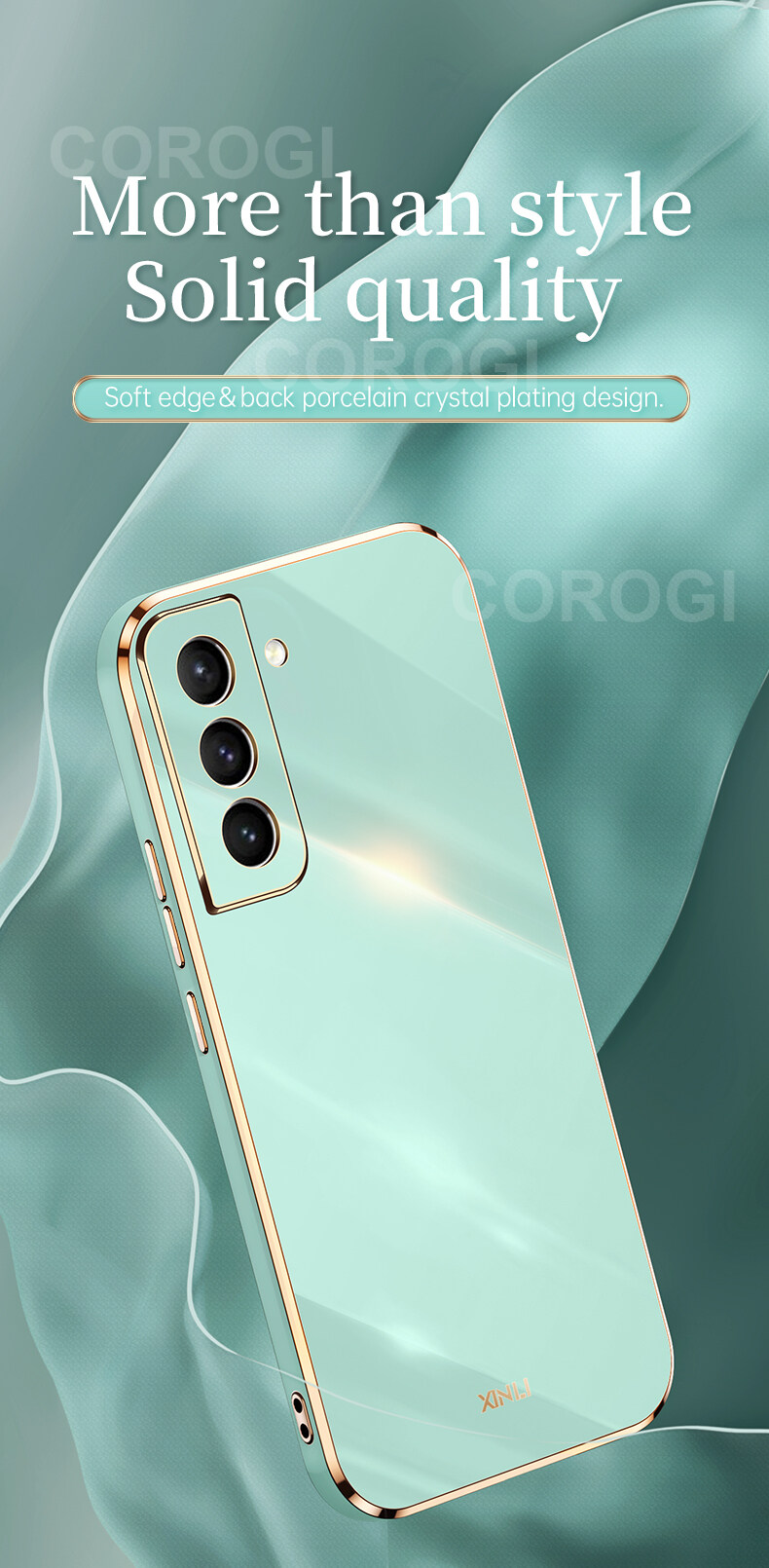 For Samsung Galaxy S22 Plus Back Cover Fashion Shiny Plating Square Bumper Camera Protection Case Soft Silicone Shockproof Protective Mobile Phone Cases. 