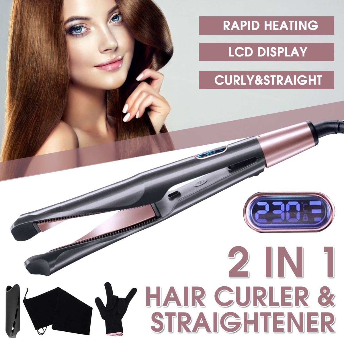 2 in 1 hair straightener and curler uk