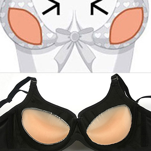 Vollence Silicone Bra Inserts Pads Breast Enhancers Bra Push up