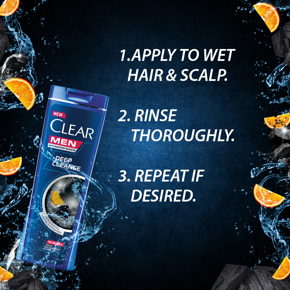 Clear Men Deep Cleanse Shampoo, 180ml. 