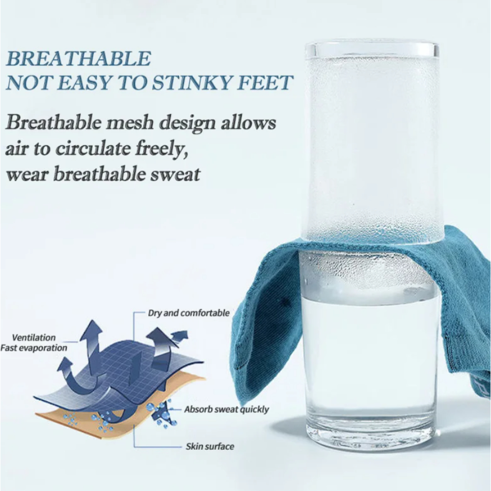 5 Pairs Men's Mesh Ventilated Socks - Lightweight and Refreshing for Active Lifestyles. 