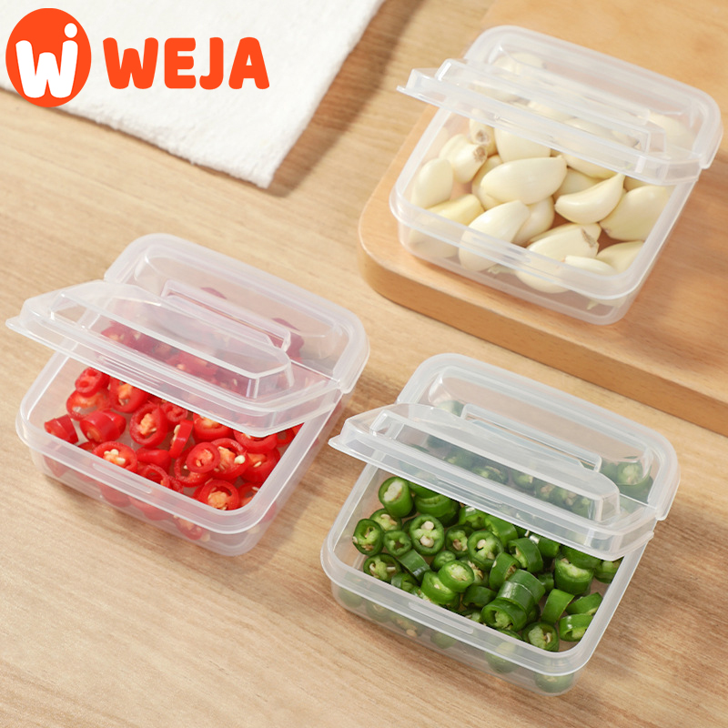 Japanese cheese slice storage box refrigerator sealed fresh-keeping box flip butter block packaging box onion ginger garlic seasoning box