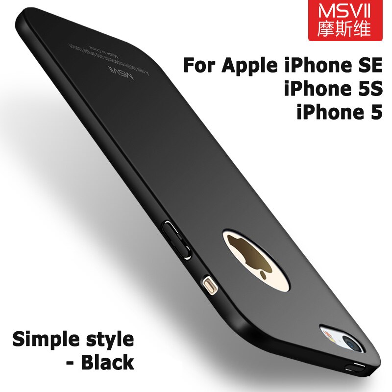For iPhone 5S Case MSVII Luxury Ultra Thin Matte Hard PC Cover For Apple iPhone 5 S 5S 5SE SE 2016 iPhone5 iPhone5s Phone Cases. 