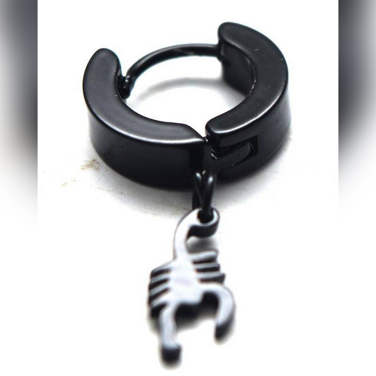 Men's Black Earring