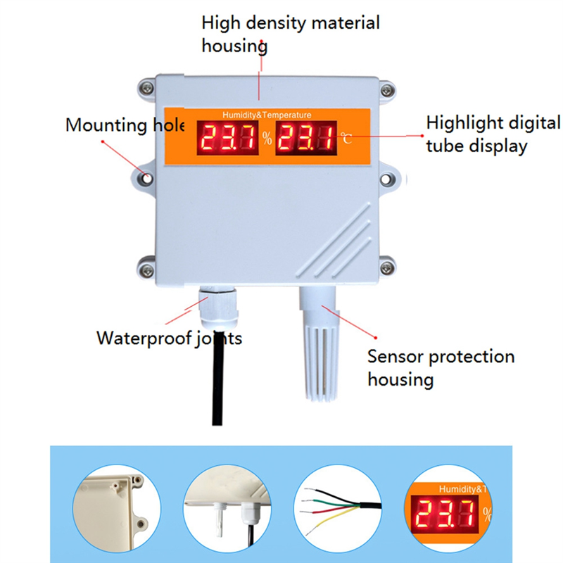 RS485 Temperature and Humidity Sensor Waterproof Digital Air ...