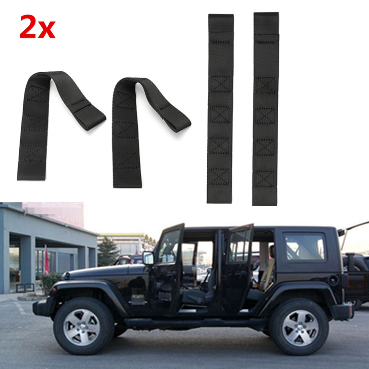 Widely 2 Pcs Adjustable Door Limiting Straps For Jeep For Wrangler CJ TJ YJ  Brutus1955-2006: Buy Online at Best Prices in SriLanka 