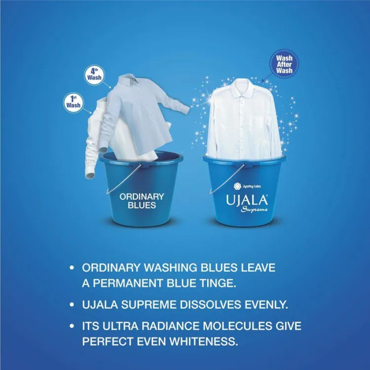 03Pcs Seven Star Fabric Whither Liquid Blue Whiting Enhancer Ujala - 500ml. 