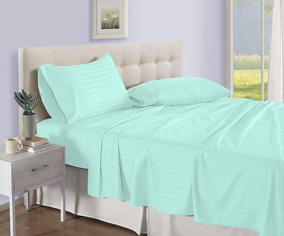 Egyptian Strips King and Super King Size Bed sheet With 2 Pillow Covers