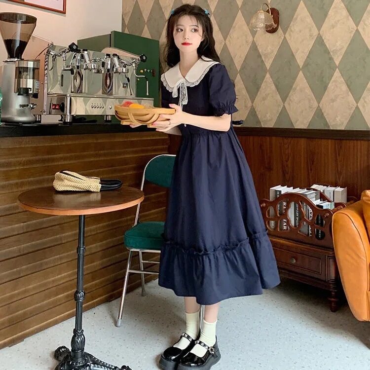New Fashion 2023 Summer Girls Dress Kids School Students High School Casual Dresses Princess Children Clothes Teenage Clothes 5 6 8 10 12 14 Years. 