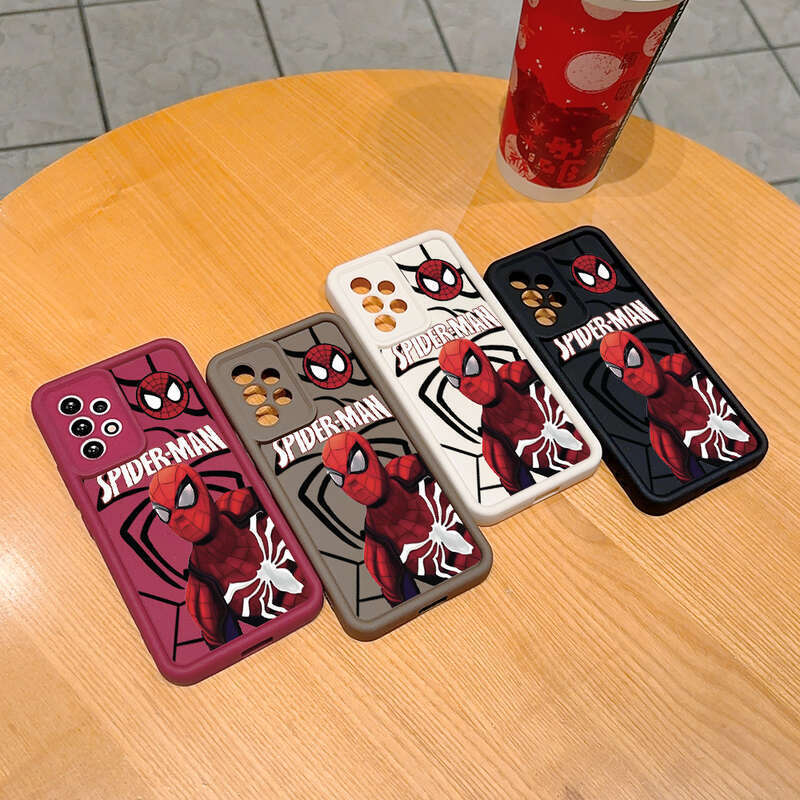 PMP Pipe Xiaomi Redmi 11T + Pro 4G Note 12 Turbo 5G soft silicon square staircase super hero Spider-Man fully wrapped Pattern Phone Tube for boy. 