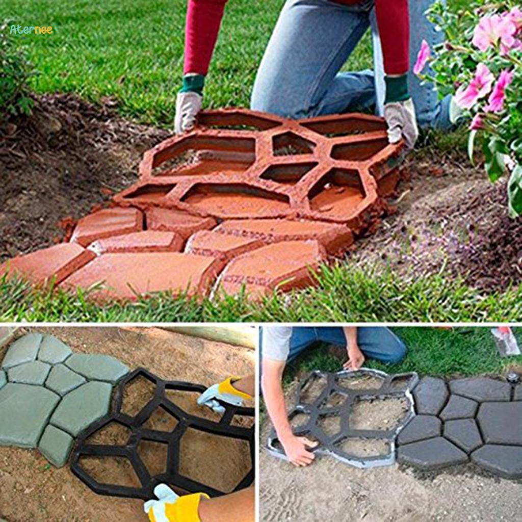 Pavement maker Driveway Walk Pavement Patio Lawn Concrete Stepping Mould 35x35x3.6cm