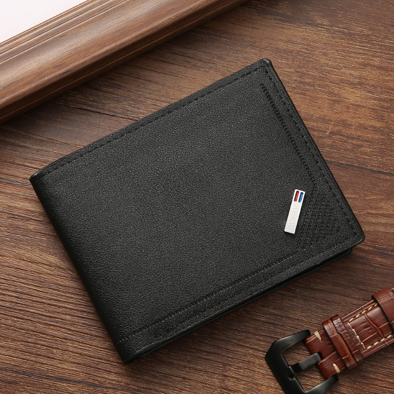 Men Leather Magic Wallets With Foldable Money Clips ID Credit Card Purse With Magical Bandage Card Pack Black/Coffee Carteira